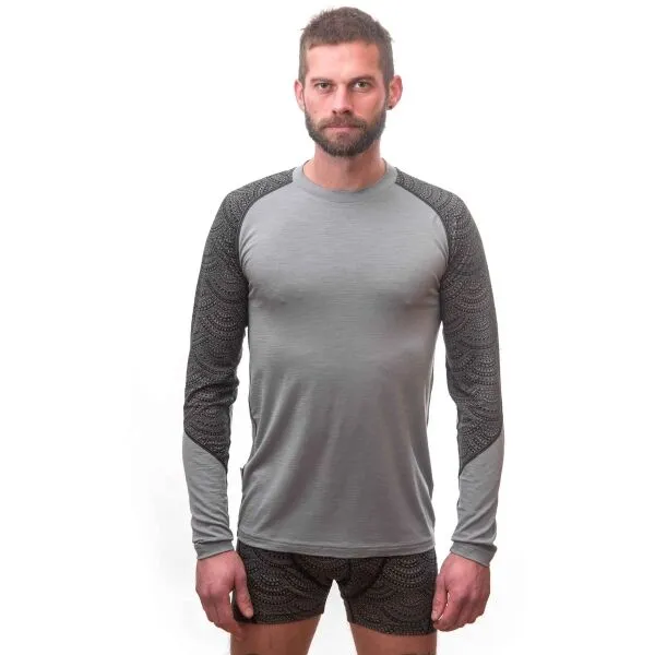 Sensor MERINO IMPRESS Pánske tričko, sivá, veľkosť XXL