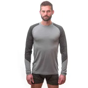 Sensor MERINO IMPRESS Pánske tričko, sivá, veľkosť XXL