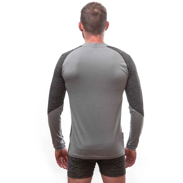 Sensor MERINO IMPRESS Pánske tričko, sivá, veľkosť XXL
