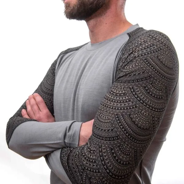Sensor MERINO IMPRESS Pánske tričko, sivá, veľkosť XXL