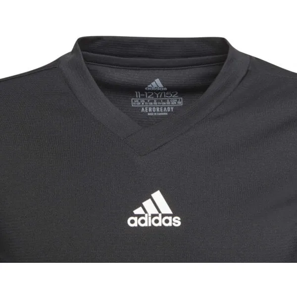adidas TEAM BASE TEE Y Juniorské futbalové tričko, čierna, veľkosť