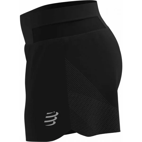 Compressport PERFORMANCE OVERSHORT W Dámske bežecké šortky, čierna, veľkosť