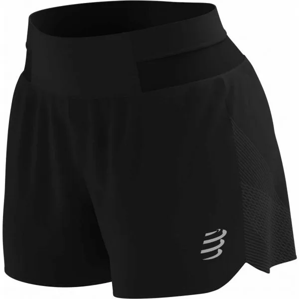 Compressport PERFORMANCE OVERSHORT W Dámske bežecké šortky, čierna, veľkosť