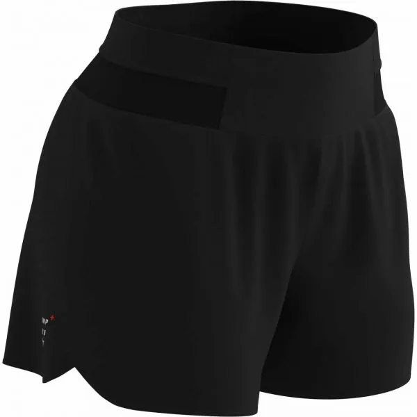 Compressport PERFORMANCE OVERSHORT W Dámske bežecké šortky, čierna, veľkosť