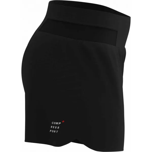 Compressport PERFORMANCE OVERSHORT W Dámske bežecké šortky, čierna, veľkosť