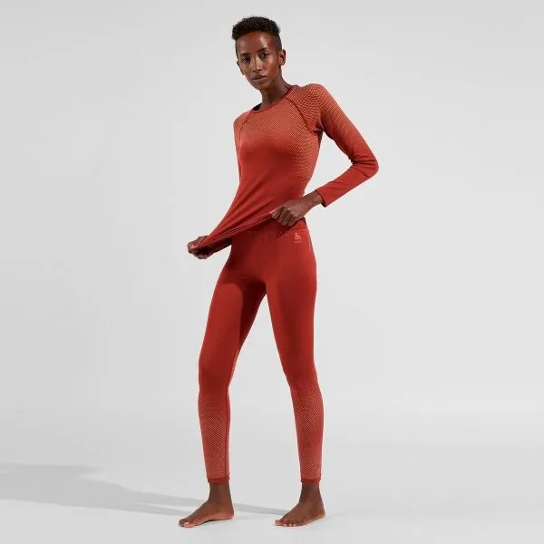 Odlo PERFORMANCE LIGHT ECO Dámske funkčné legíny, červená, veľkosť