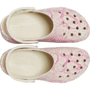 Crocs CLASSIC PLATFORM SNAKEPRINT CLOG W Dámska nazúvacia obuv, béžová, veľkosť 41/42