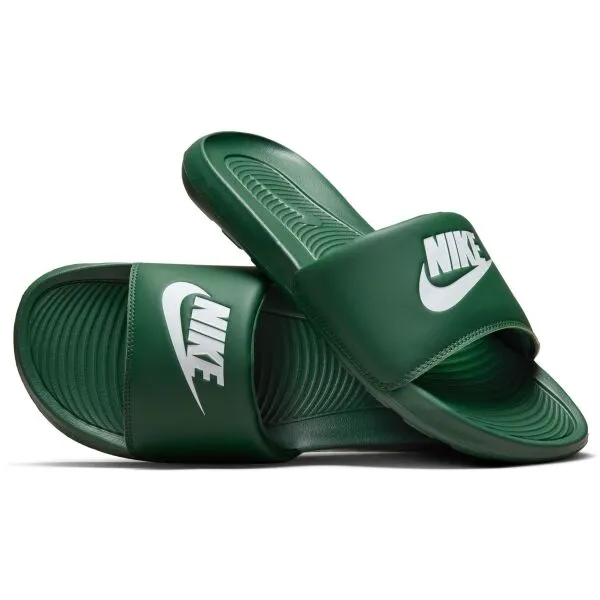 Nike VICTORI ONE Pánske šľapky, tmavo zelená, veľkosť 41