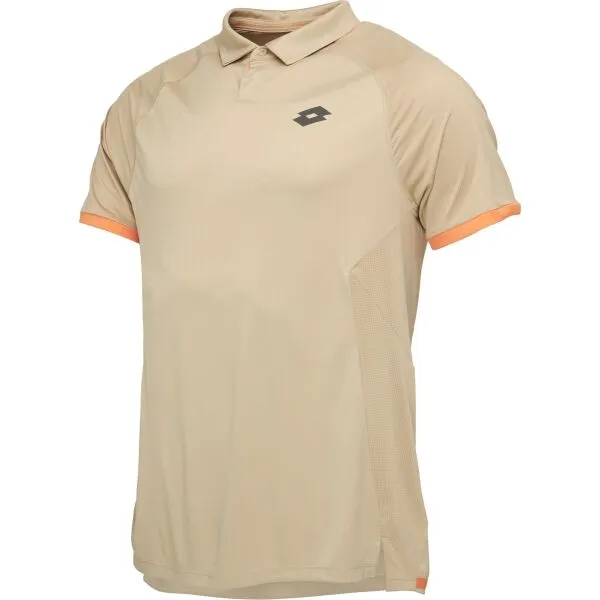 Lotto TECH II D2 POLO SHIRT Pánske tenisové polo tričko, hnedá, veľkosť