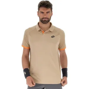 Lotto TECH II D2 POLO SHIRT Pánske tenisové polo tričko, hnedá, veľkosť