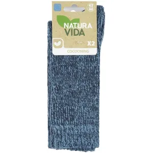 NATURA VIDA COCOON WOOL Dámske ponožky, modrá, veľkosť