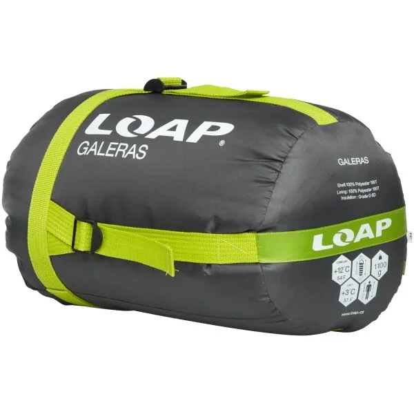 LOAP GALERAS Spací vak, čierna, veľkosť 220 cm - ľavy zips