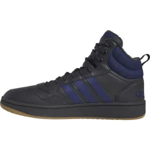 adidas HOOPS 3.0 MID WTR Pánske členkové tenisky, čierna, veľkosť 44