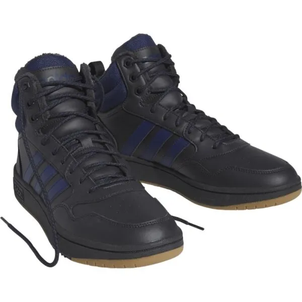 adidas HOOPS 3.0 MID WTR Pánske členkové tenisky, čierna, veľkosť 44