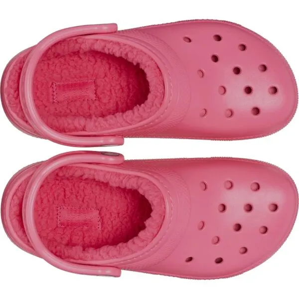 Crocs CLASSIC FUZZ LINED CLOG Dámska nazúvacia obuv, ružová, veľkosť 36/37