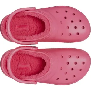 Crocs CLASSIC FUZZ LINED CLOG Dámska nazúvacia obuv, ružová, veľkosť 36/37