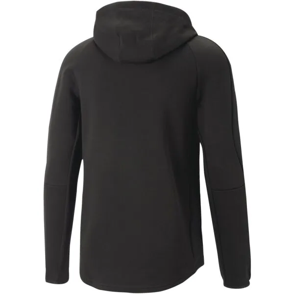 Puma EVOSTRIPE FULL-ZIP HOODIE DK Pánska športová mikina, čierna, veľkosť