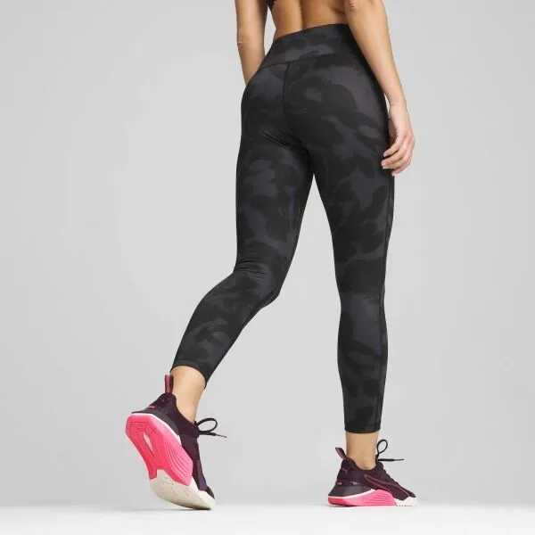 Puma TRAIN FAV 7/8 TIGHT AOP Dámske športové legíny, čierna, veľkosť