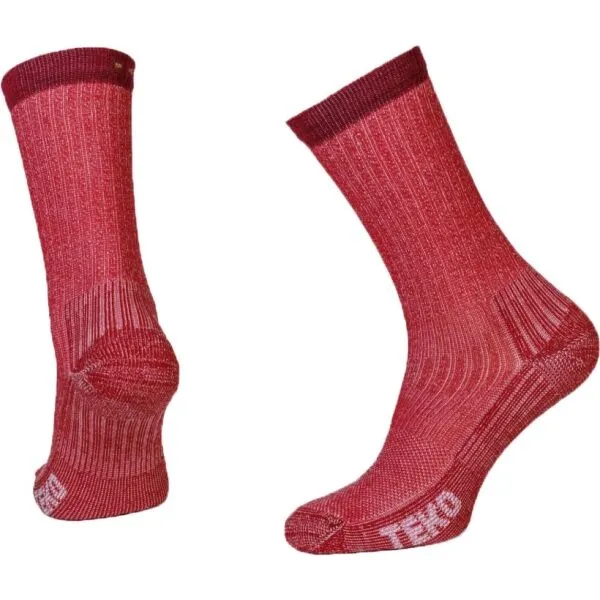 Trekové ponožky Teko Eco Hike Light Half Cushion 2.0  - red