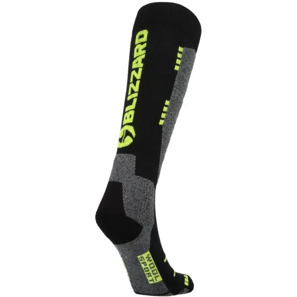 Blizzard WOOL SPORT SKI SOCKS Lyžiarske podkolienky, čierna, veľkosť