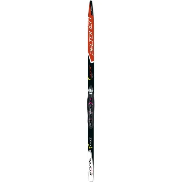 Peltonen SONIC STEP + RO BASIC JR + SKI HOLDER Detské šupinové lyže s viazaním, čierna, veľkosť