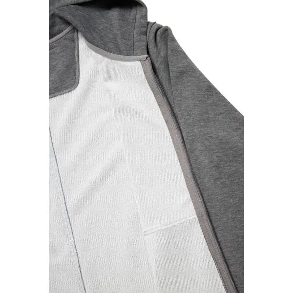 Calvin Klein PW - FULL ZIP HOODIE Pánska mikina, sivá, veľkosť