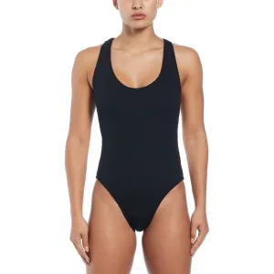Nike ELEVATED ESSENTIAL Dámske jednodielne plavky, čierna, veľkosť