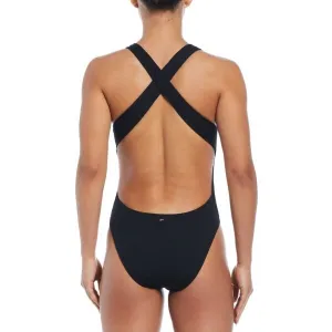 Nike ELEVATED ESSENTIAL Dámske jednodielne plavky, čierna, veľkosť