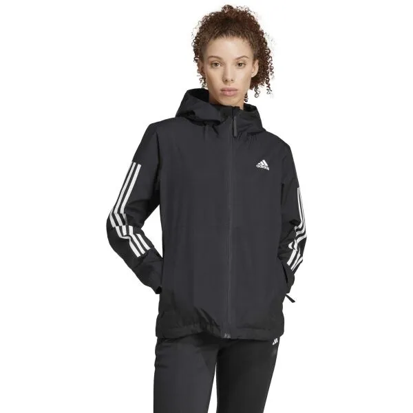 adidas ESSENTIALS 3-STRIPES RAIN.RDY  Dámska bunda, čierna, veľkosť