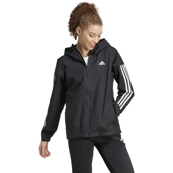 adidas ESSENTIALS 3-STRIPES RAIN.RDY  Dámska bunda, čierna, veľkosť