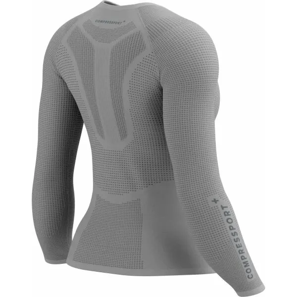 Compressport ON/OFF BASE LAYER LS TOP W Dámske termotričko, sivá, veľkosť