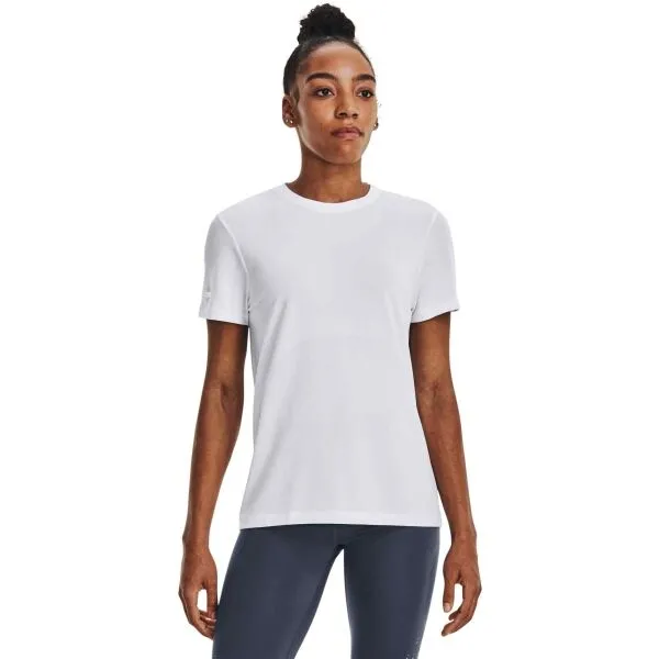 Under Armour SEAMLESS STRIDE Dámske športové tričko s krátkym rukávom, biela, veľkosť