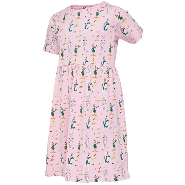 LOONEY TUNES BUGS BUNNY SUMMER FRIENDS Dievčenské šaty, ružová, veľkosť 140-146