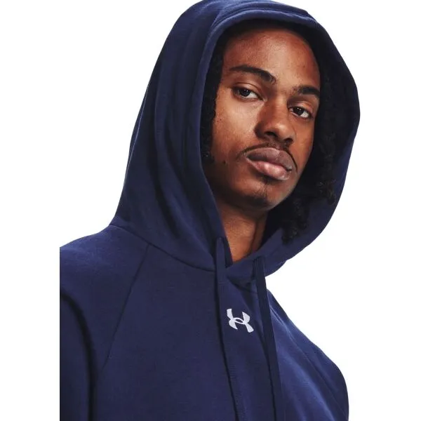 Under Armour RIVAL FLEECE HOODIE Pánska mikina, tmavo modrá, veľkosť