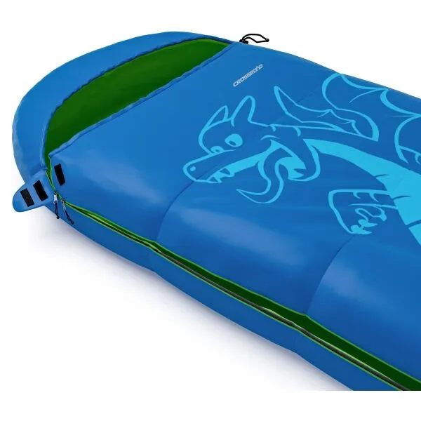 Crossroad AKUTAN 170 Juniorský spací vak, modrá, veľkosť 170 cm - ľavý zips