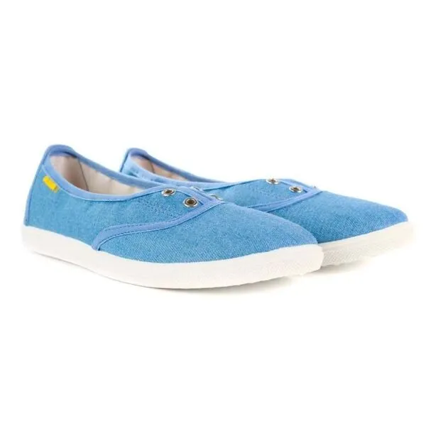 Oldcom SARAH Dámske bavlnené Slip-on tenisky, svetlomodrá, veľkosť