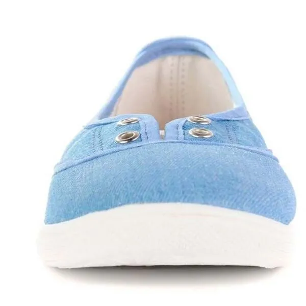 Oldcom SARAH Dámske bavlnené Slip-on tenisky, svetlomodrá, veľkosť
