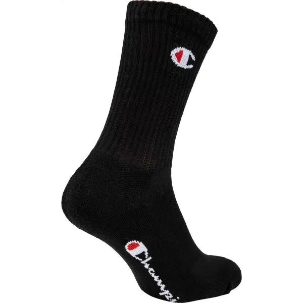 Champion 3PK CREW SOCKS Unisexové ponožky, čierna, veľkosť 35-38