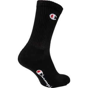 Champion 3PK CREW SOCKS Unisexové ponožky, čierna, veľkosť 35-38