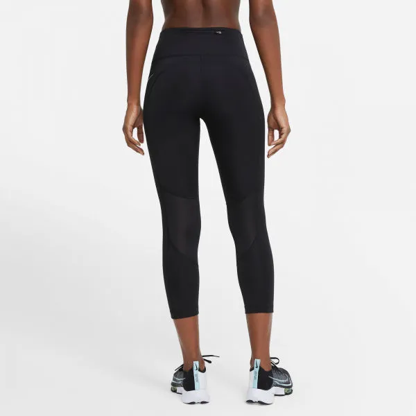 Nike DF FAST CROP W Dámske bežecké legíny, čierna, veľkosť