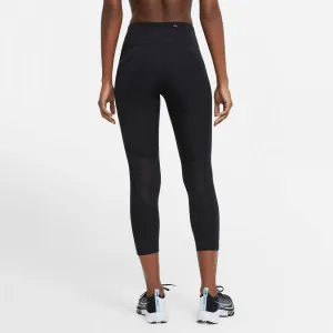 Nike DF FAST CROP W Dámske bežecké legíny, čierna, veľkosť