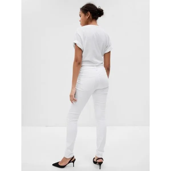 Biele dámske skinny fit džínsy GAP