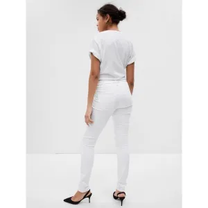 Biele dámske skinny fit džínsy GAP