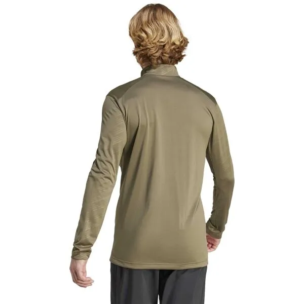 adidas TERREY MULTI HALF-ZIP Pánske tričko, khaki, veľkosť
