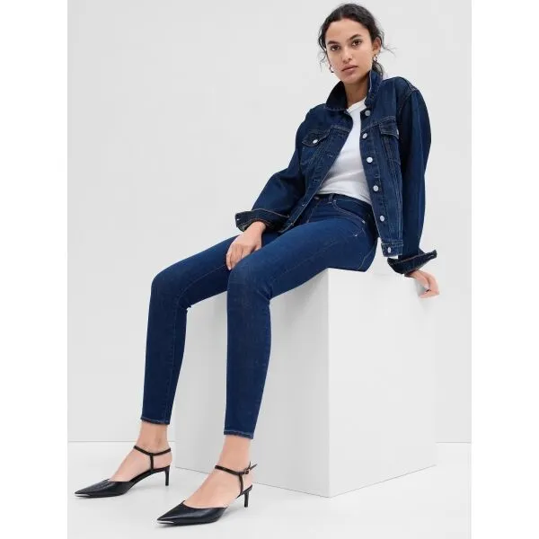 GAP V-MR LEGGING Dámske džínsy, tmavo modrá, veľkosť