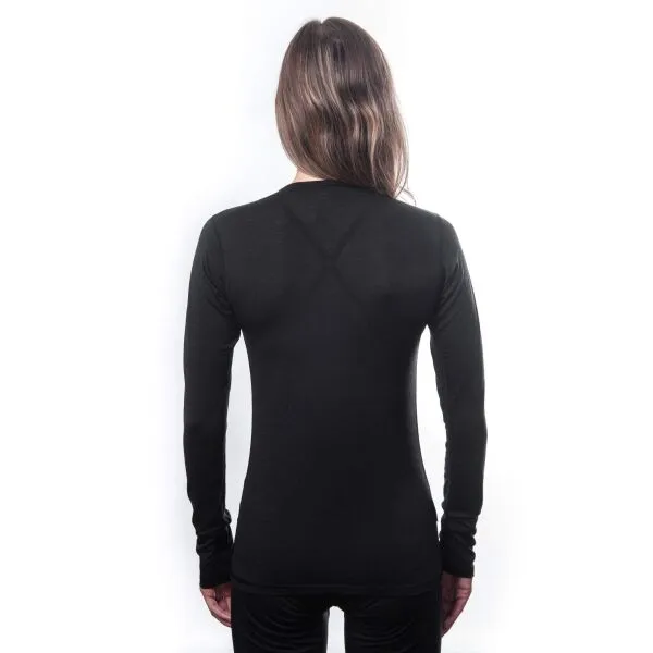 Funkčné tričko dámske Sensor Merino Air Tee LS - black/black