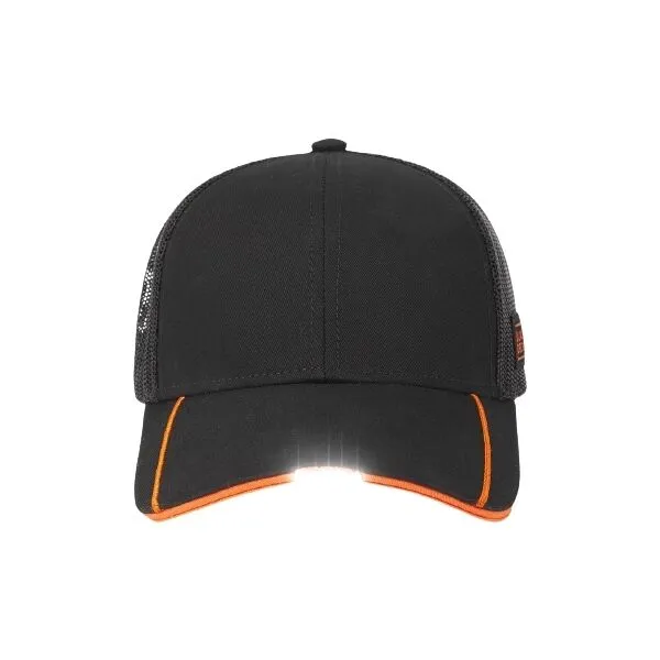 BLACK & DECKER CAP Pracovná šiltovka so svietidlom, čierna, veľkosť UNI