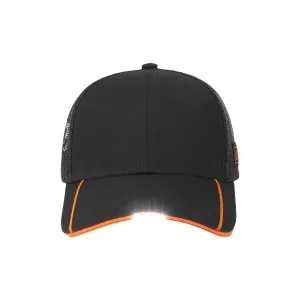 BLACK & DECKER CAP Pracovná šiltovka so svietidlom, čierna, veľkosť UNI