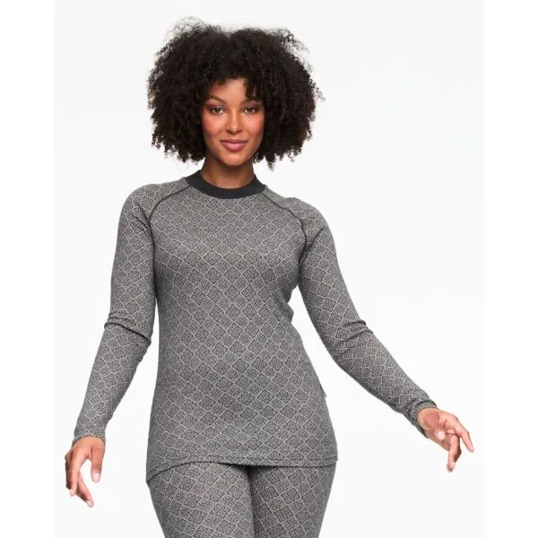 KARI TRAA VOSS CASHMERE MIX LONG SLEEVE Dámske termotričko, sivá, veľkosť