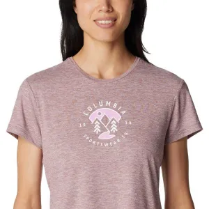Columbia SLOAN RIDGE™ GRAPHIC SS TEE Dámske tričko, vínová, veľkosť
